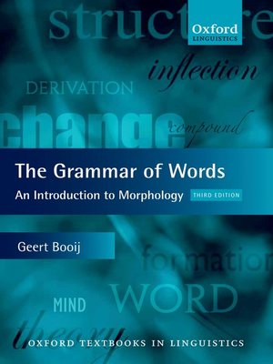 cover image of The Grammar of Words